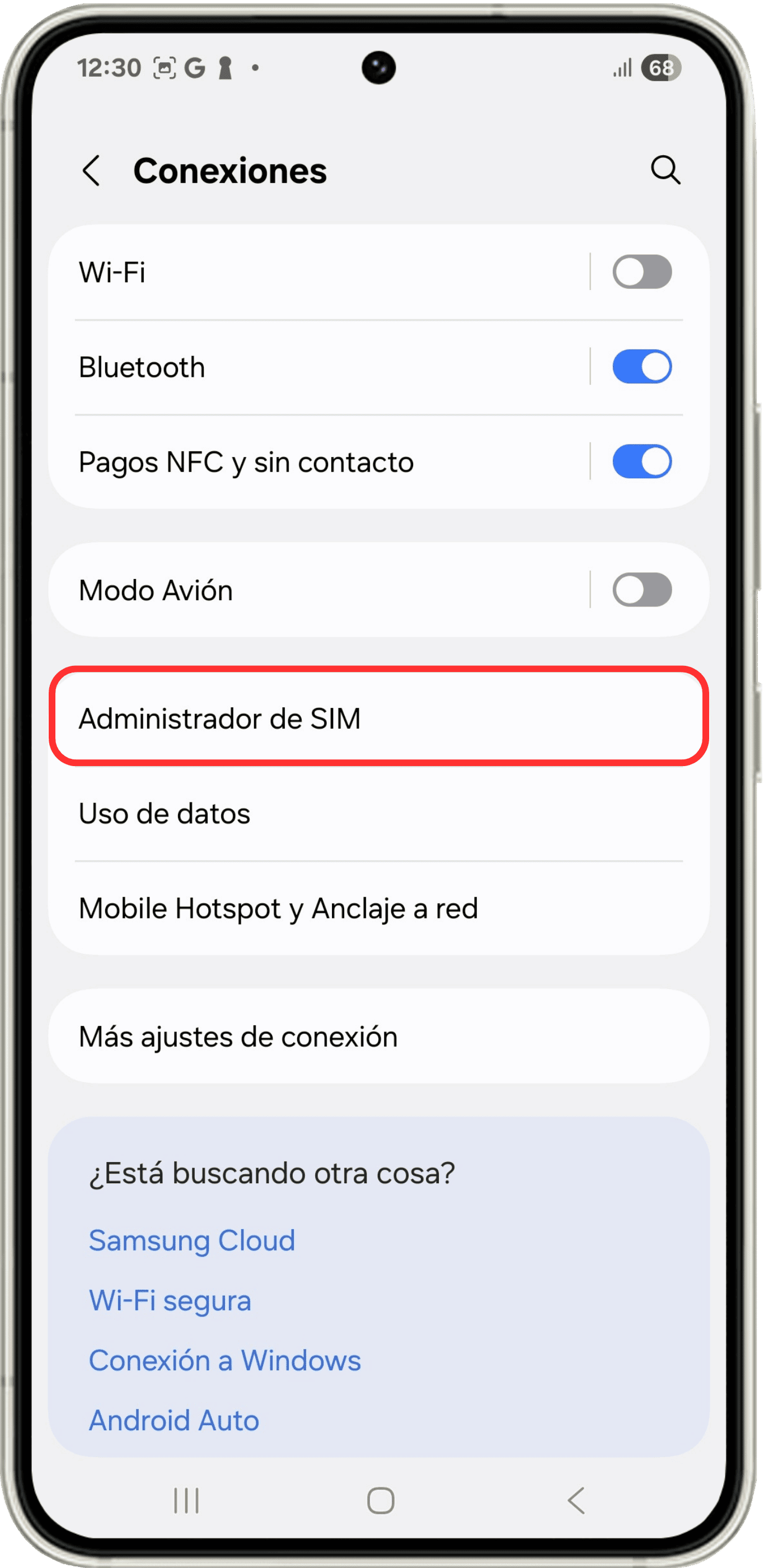 Administrador de SIM