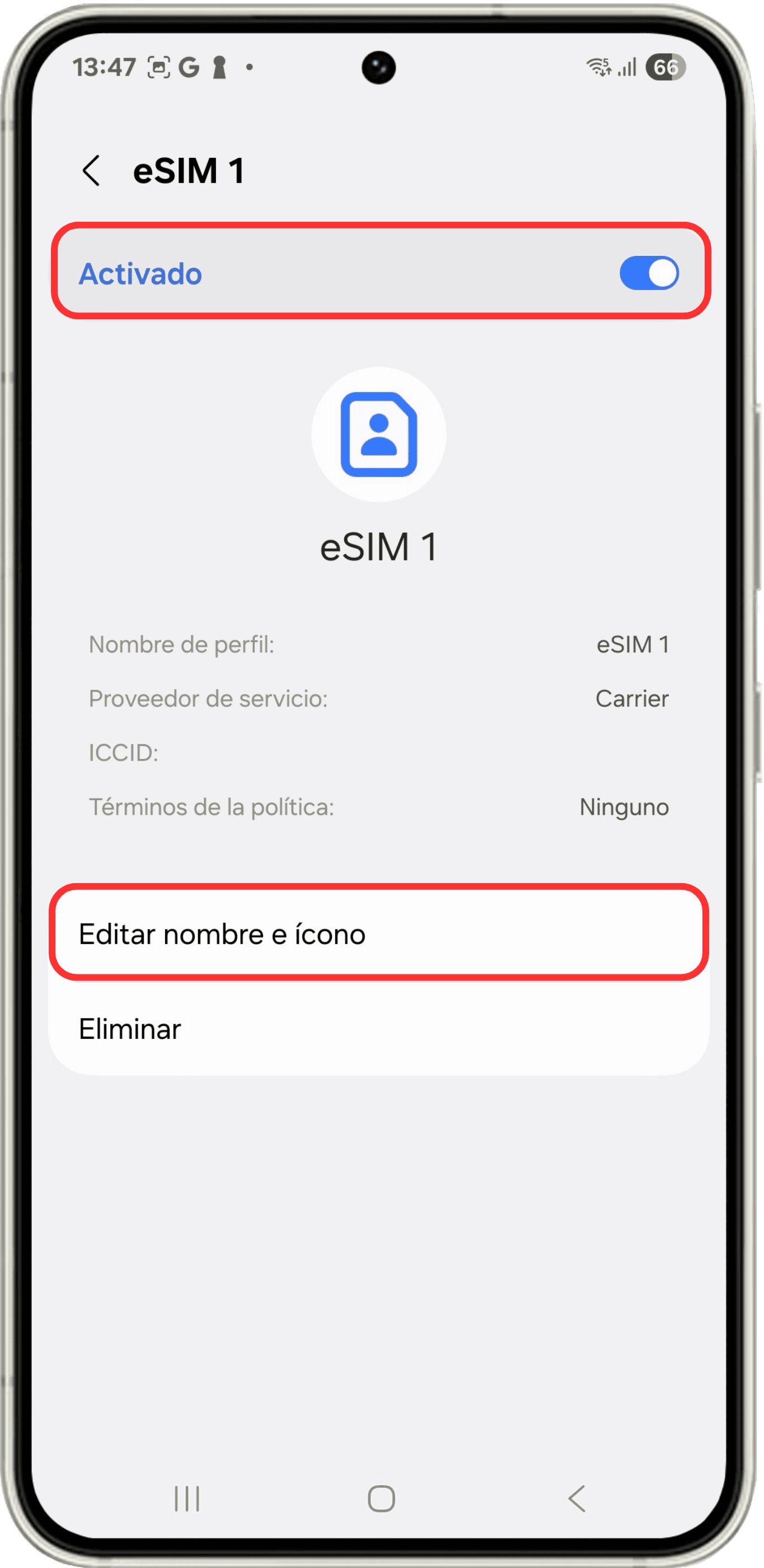 Activar y etiquetar