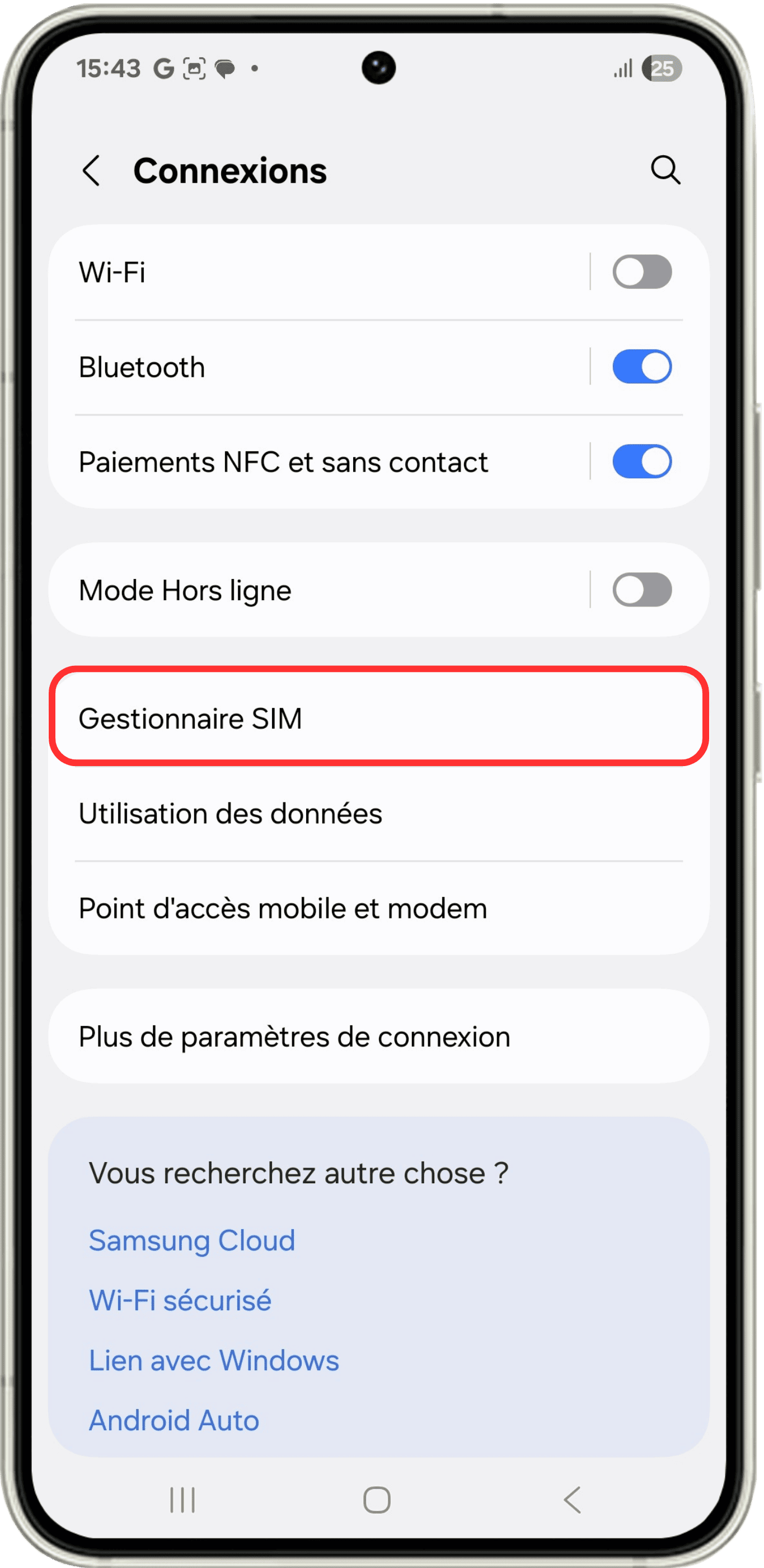 Gestionnaire SIM