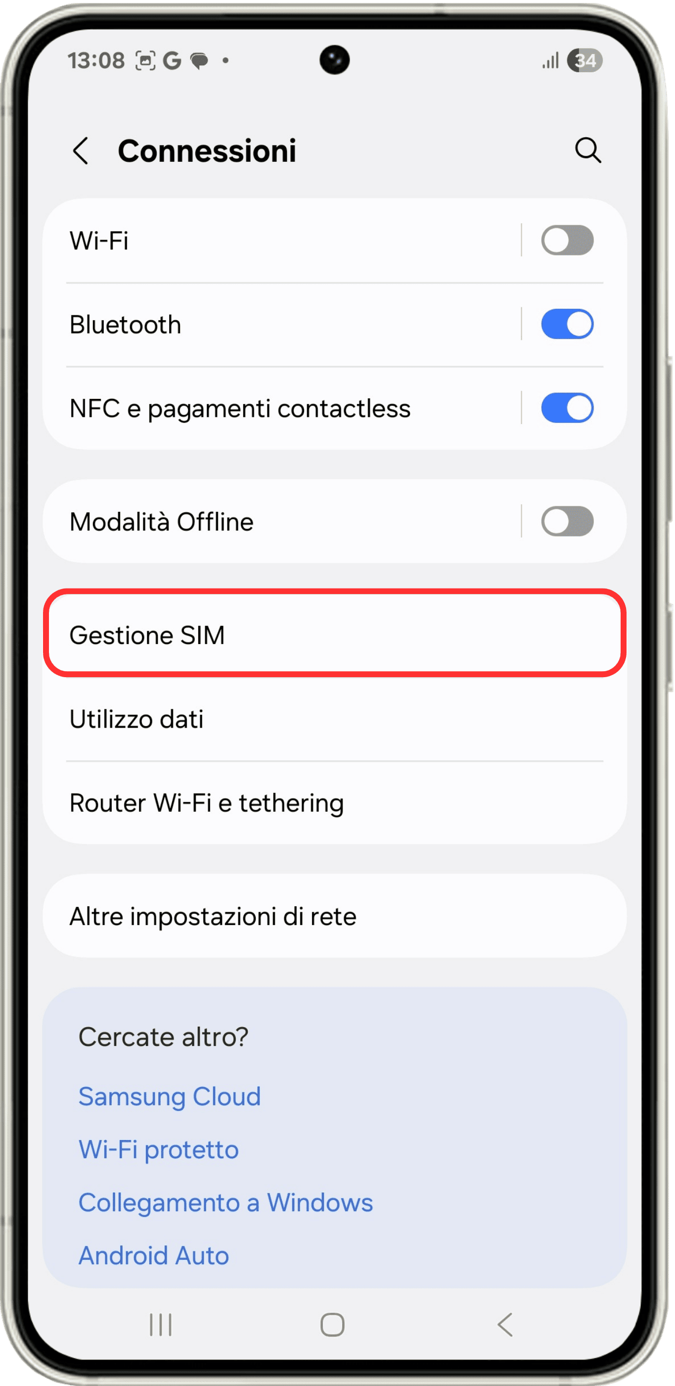 Gestione SIM