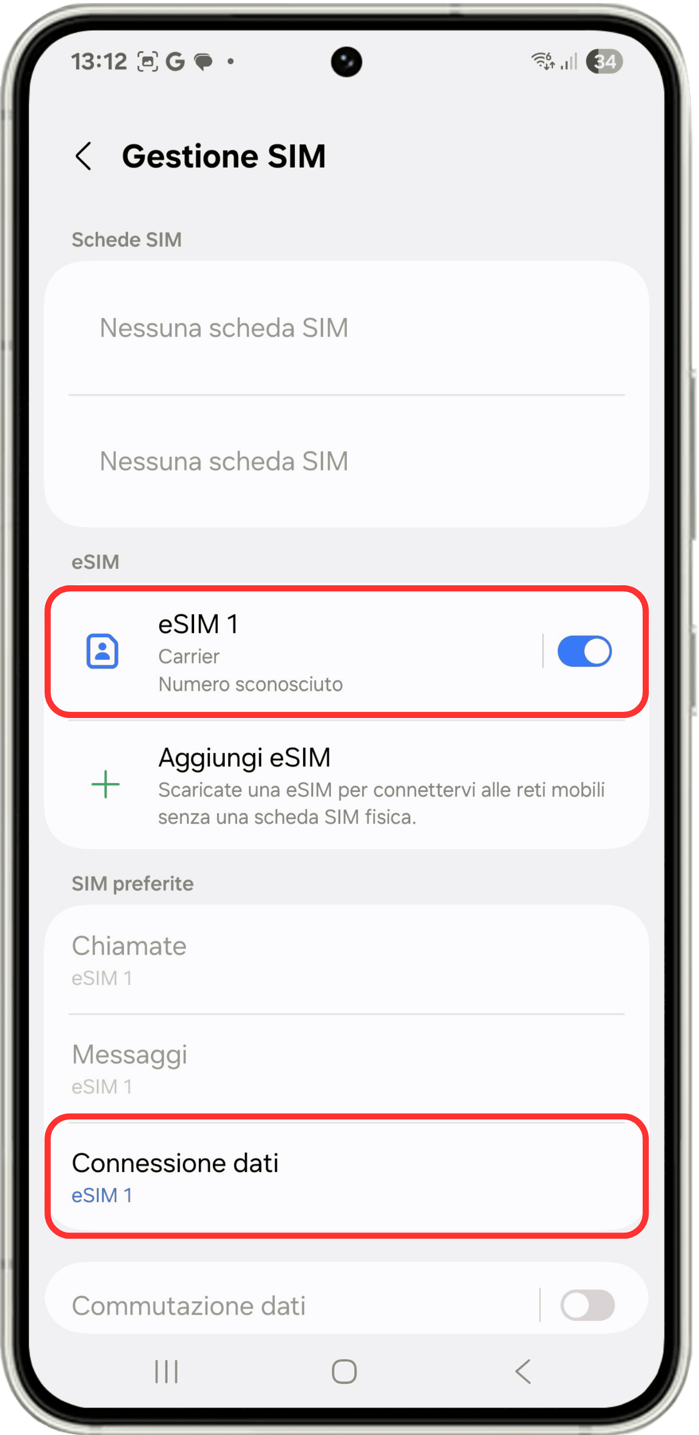 Gestione SIM