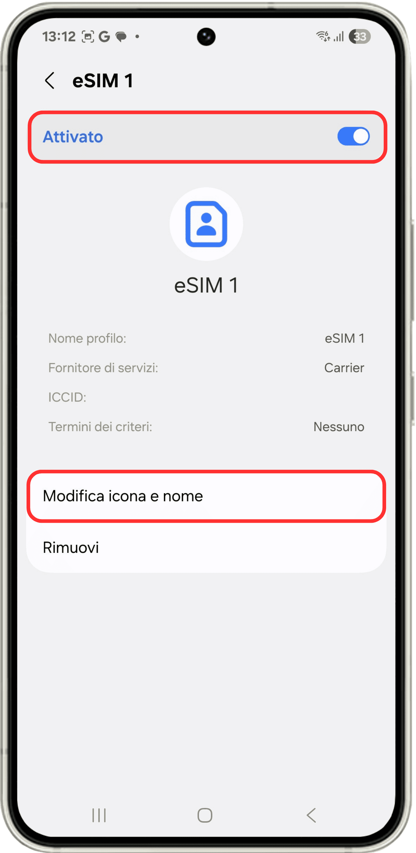 Attivare ed etichettare