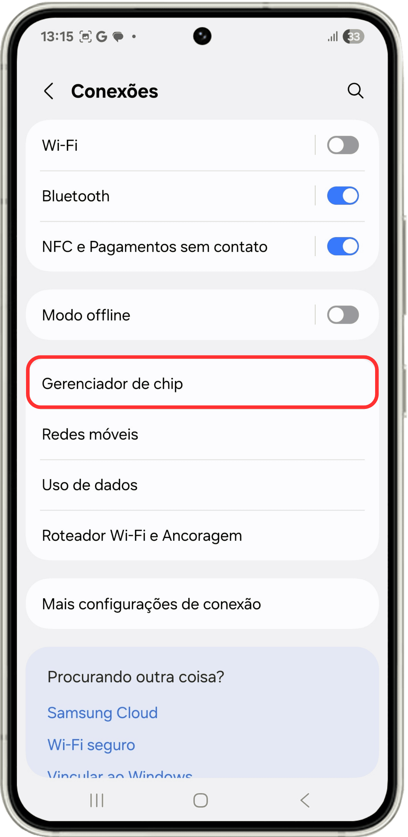Gerenciamiento de cartão SIM