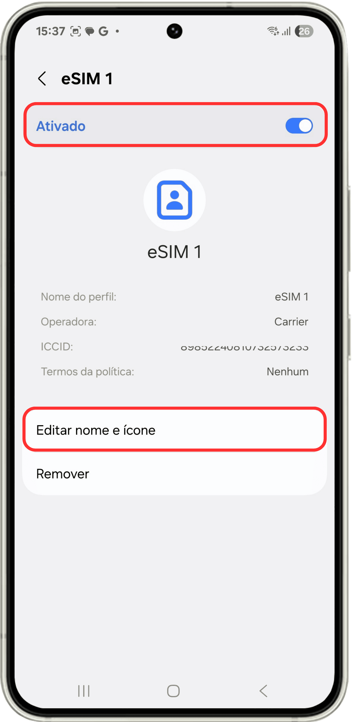 Ativar e etiquetar